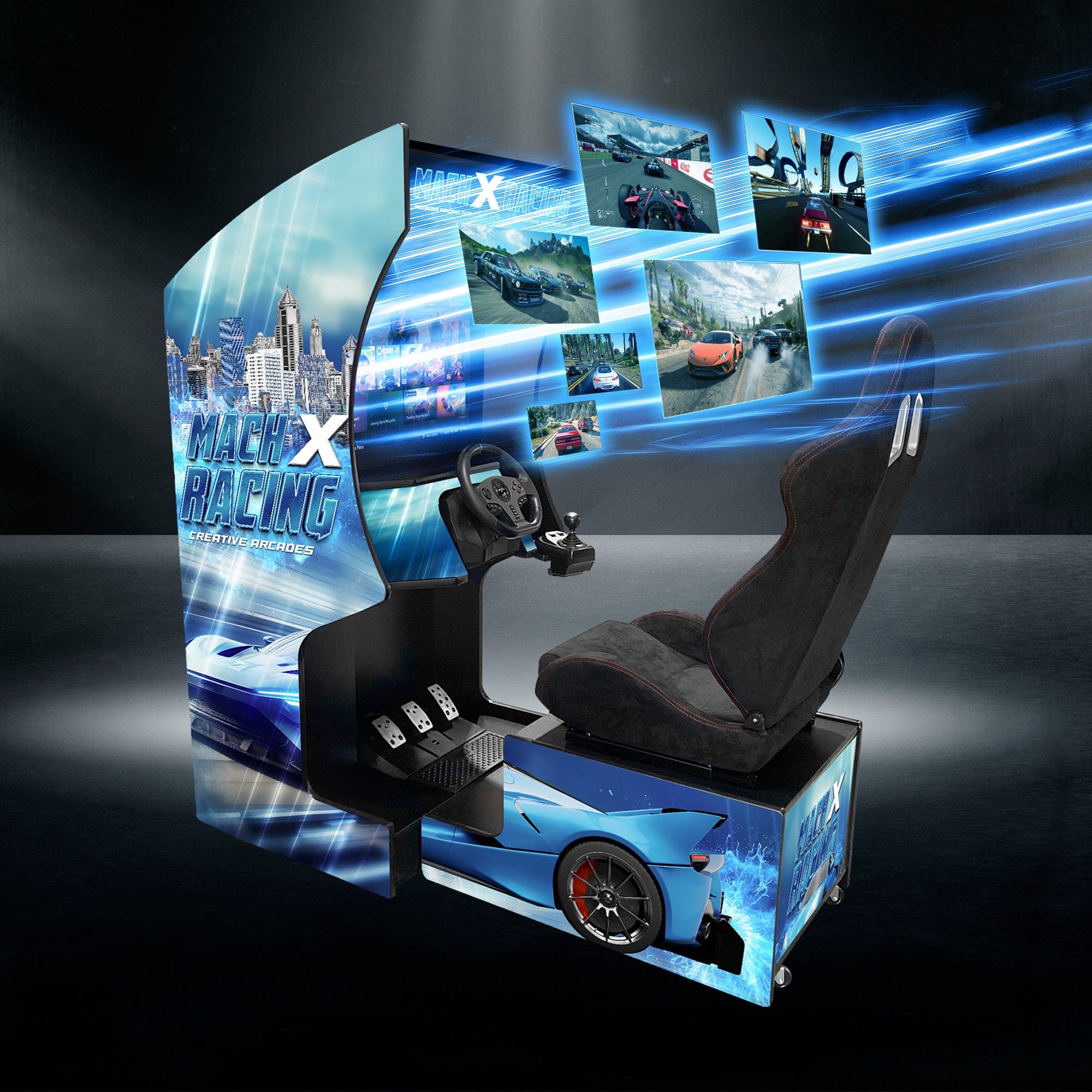 Creative Arcades Modern Racing Sim Machine (Wi-Fi Compatible)