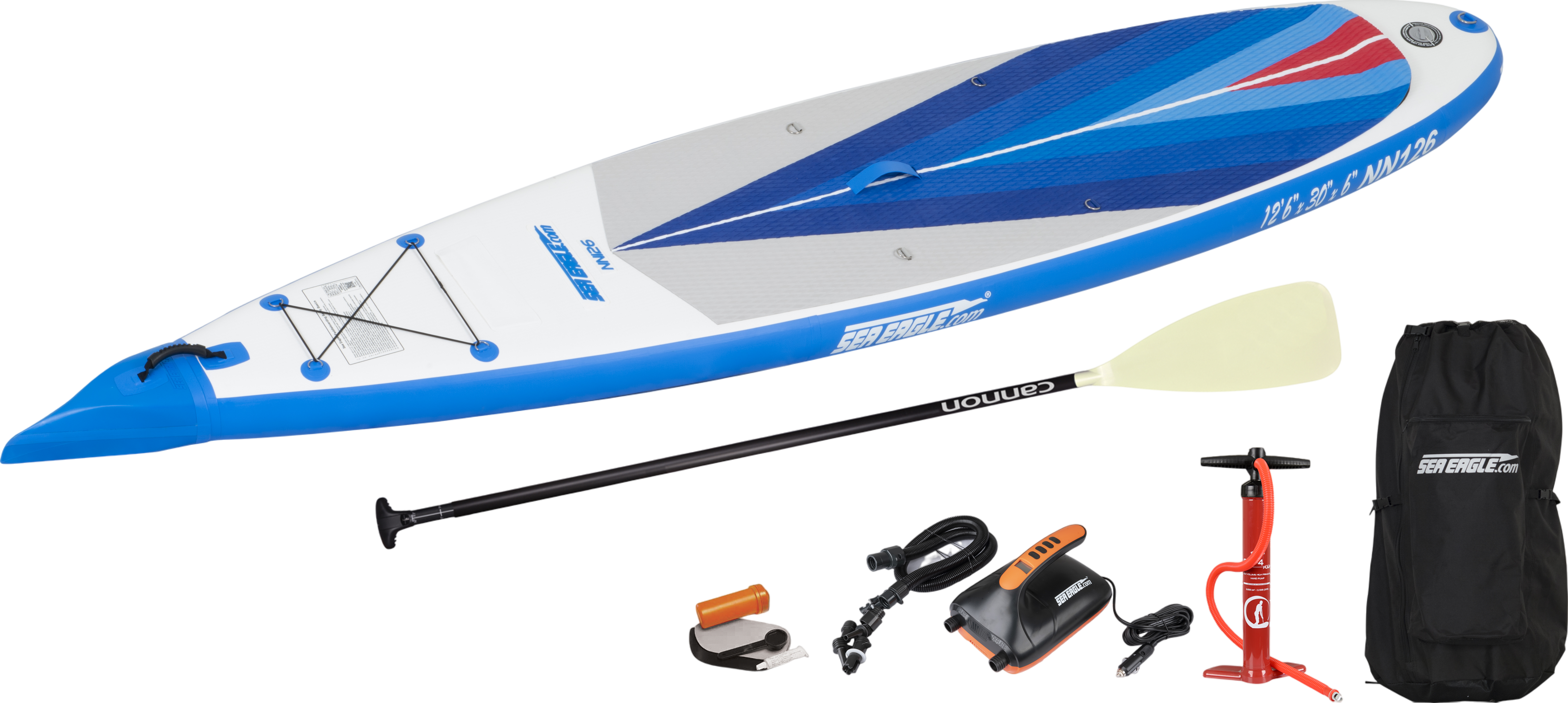 Sea Eagle NeedleNose 126 12'6" Inflatable Board Electric Pump Package (New)