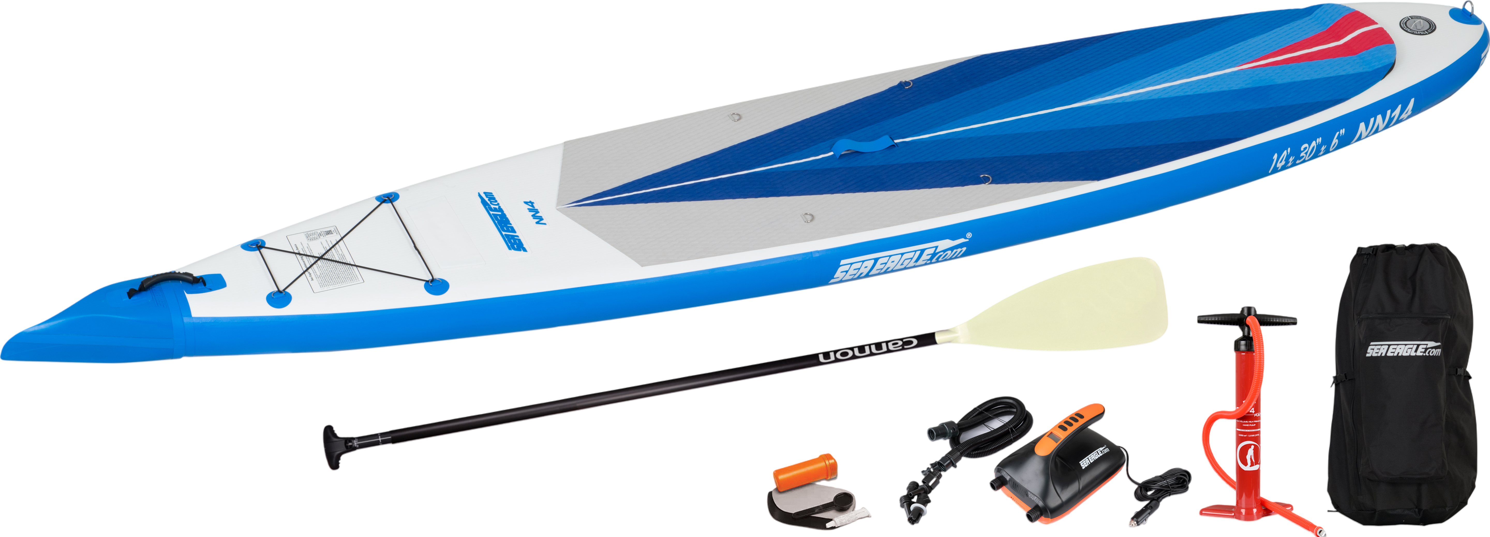 Sea Eagle NeedleNose 14 Inflatable Board Electric Pump Package (New)