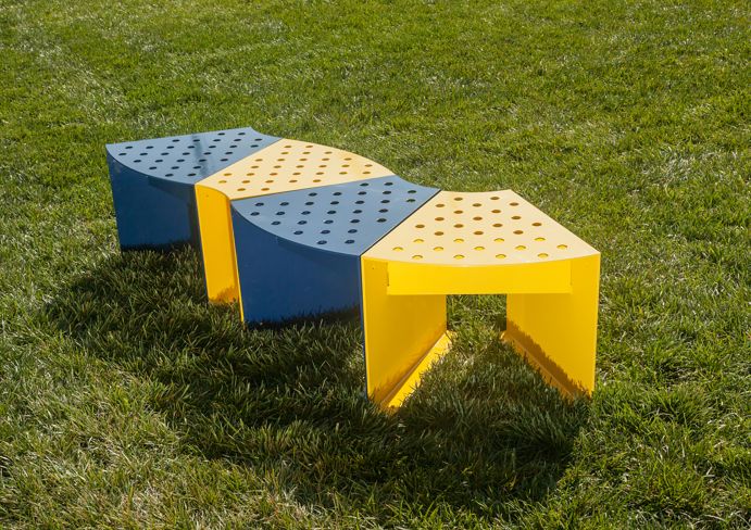UltraSite 2' Pasadena Curved Angle Modular Bench