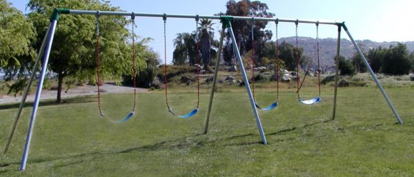 Jensen Swing S84 – Standard 8′ High – 4 Swing – 2 Bay – Residential Swing Set