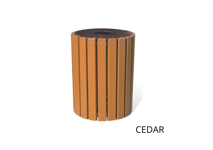 UltraSite 32 Gallon Round Receptacle, Recycled Plastic