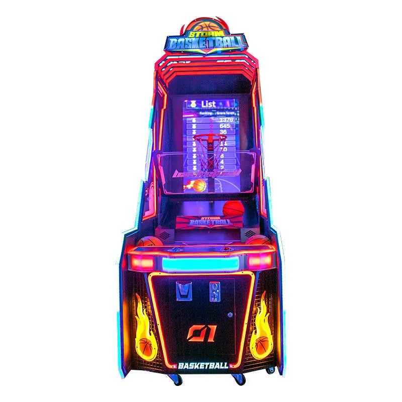 Creative Arcades Storm Basketball™ Digital Screen Shooting Arcade with Multi-Color Neon Lights