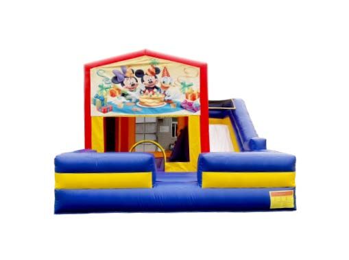 Bounce Horizon Rainbow Bounce House Combo with Slide & Custom Art Panel