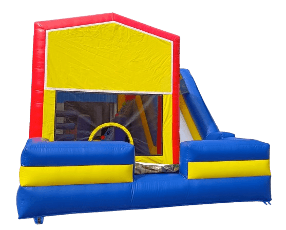Bounce Horizon Rainbow Bounce House Combo with Slide & Custom Art Panel