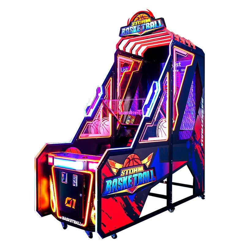 Creative Arcades Storm Basketball™ Digital Screen Shooting Arcade with Multi-Color Neon Lights