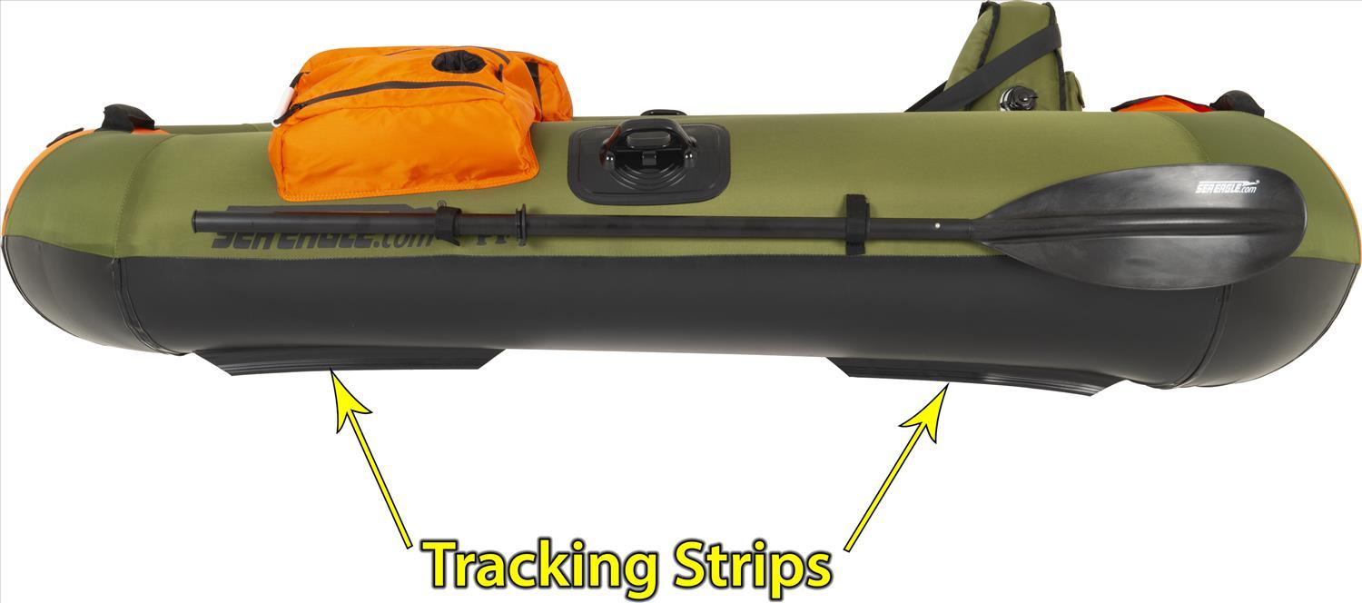 Sea Eagle PackFish 7 Inflatable Boat Pro Fishing Package, Green/Orange (New)