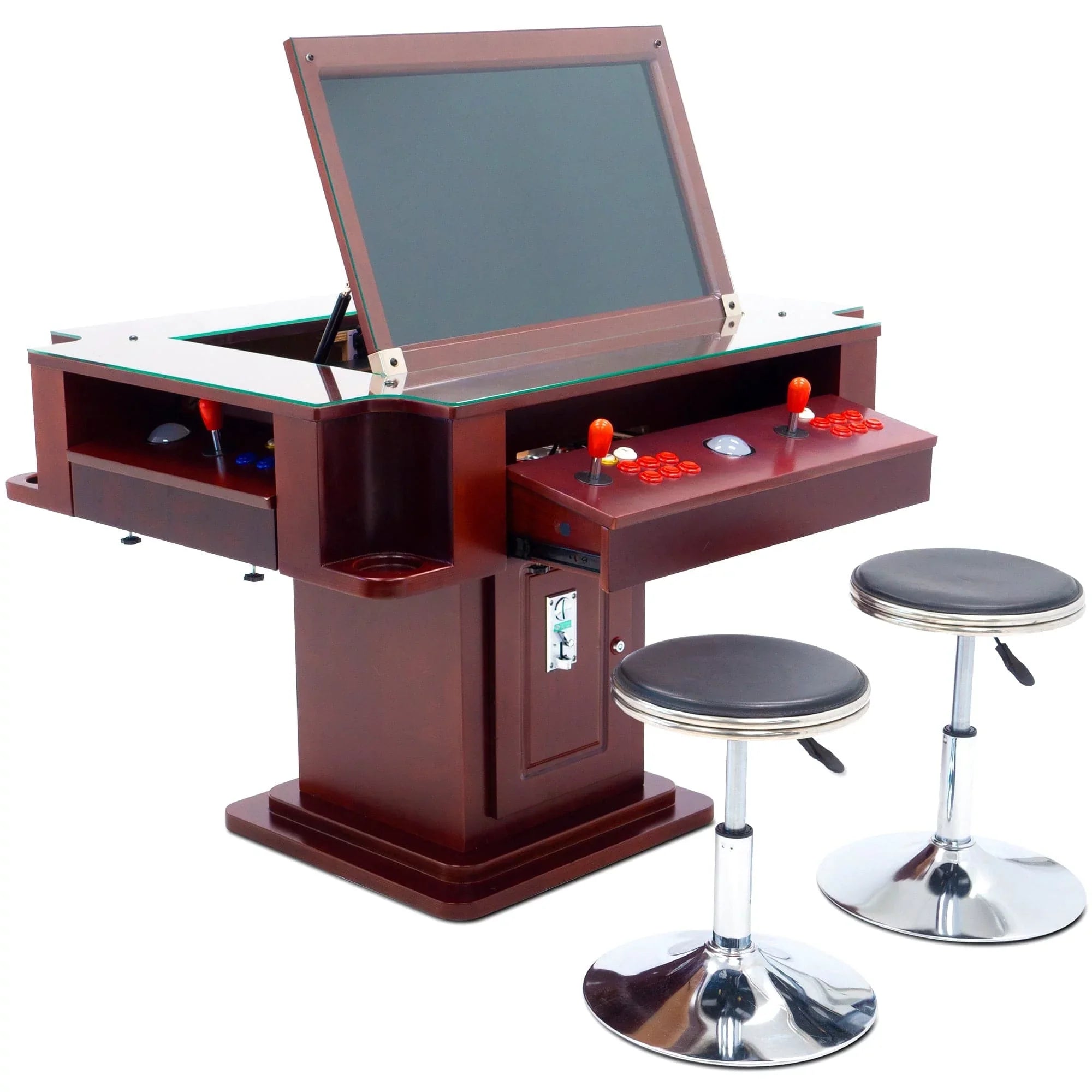Creative Arcades Elegant Tilt Cherrywood Cocktail Arcade Machine