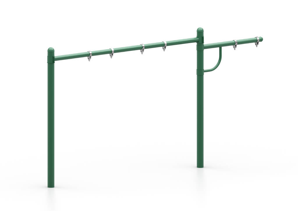 World Klass Play 5" Single Post Swing 8Ft 1-Bay with Tot Arm
