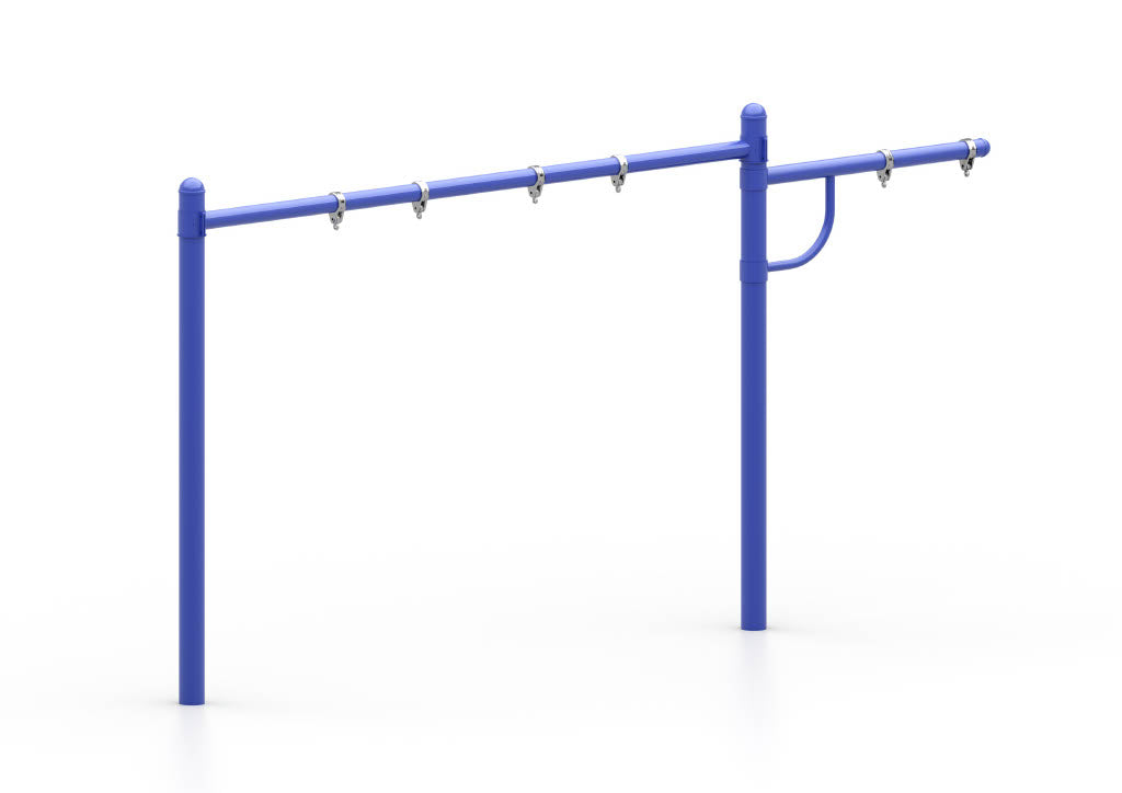 World Klass Play 5" Single Post Swing 8Ft 1-Bay with Tot Arm