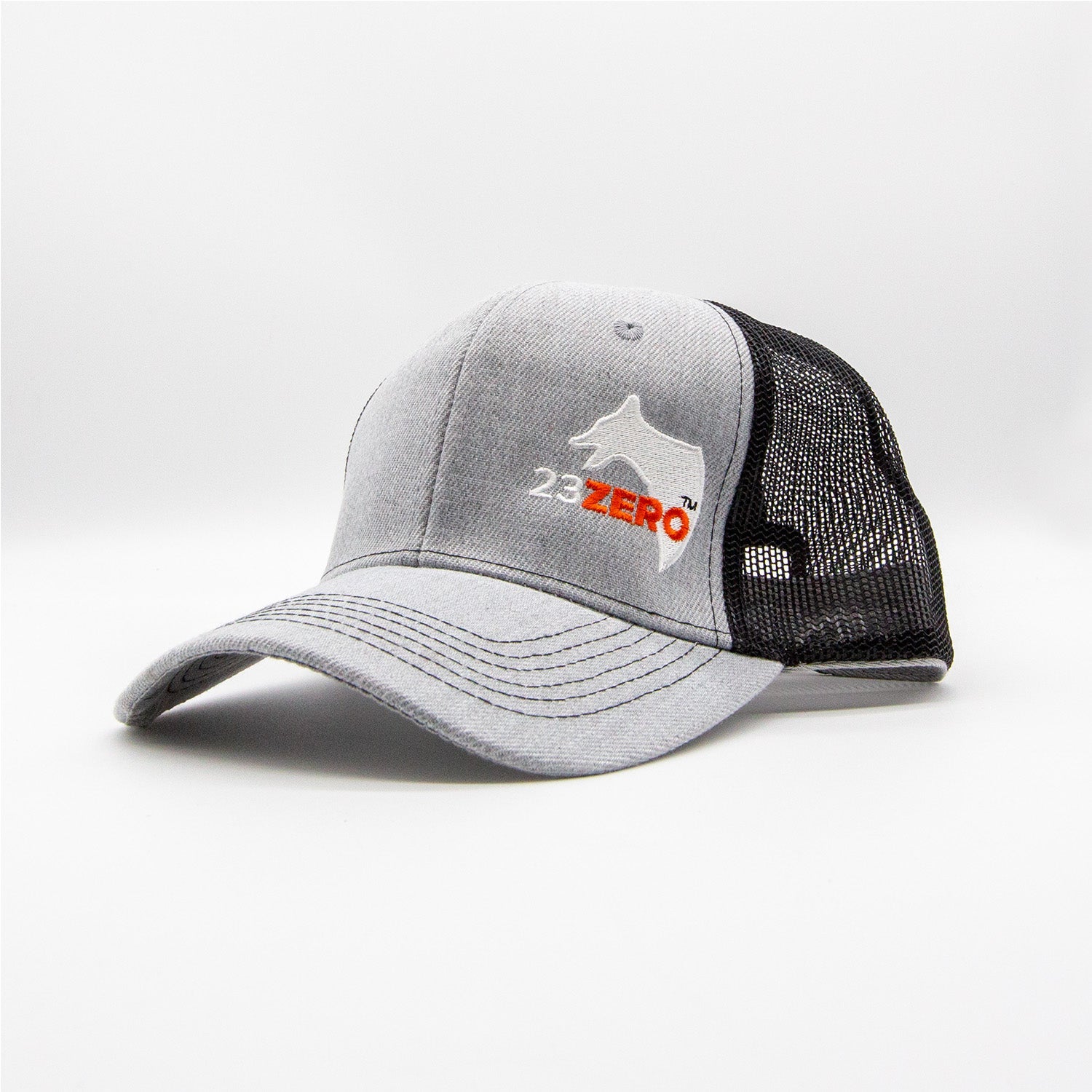 23Zero MER Adjustable Mesh Trucker Hat Gray & Black