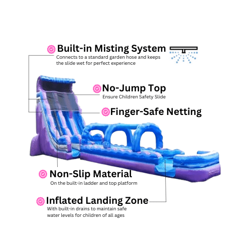 Bounce Horizon 18ft Violet Tsunami Water Slide with Slip & Slide
