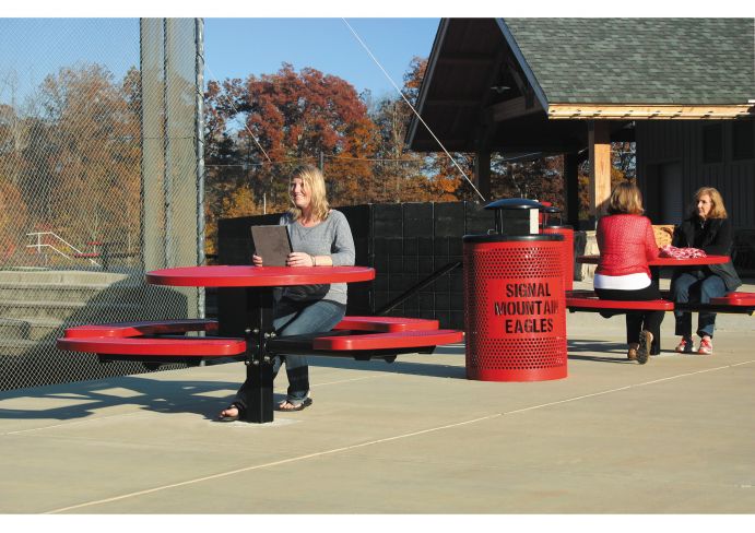 UltraSite 46" Square Single Pedestal Table, Surface Mount