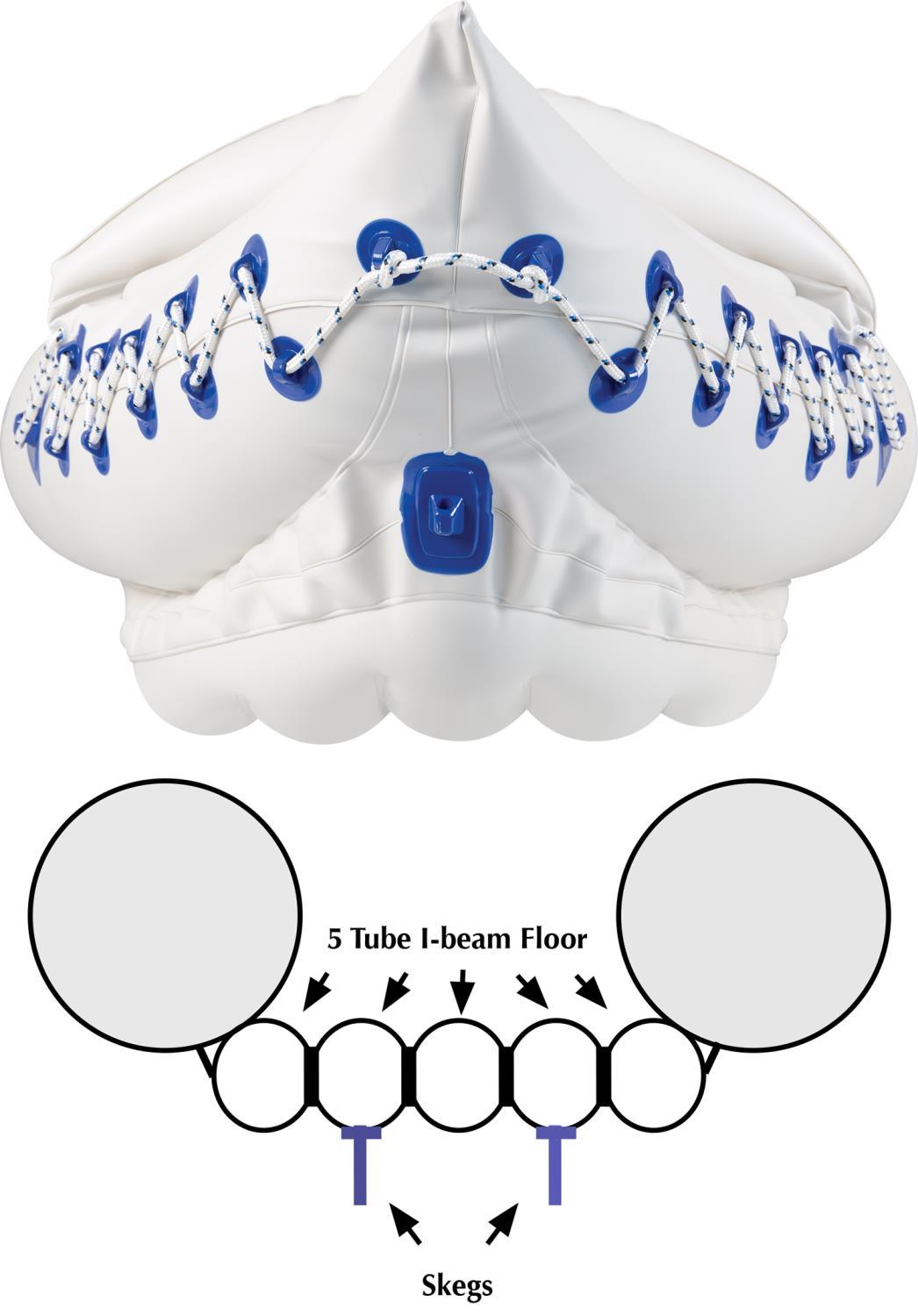 Sea Eagle 370 Inflatable Portable Sport Kayak Canoe 3-Person Pro Package with Paddles, White/Blue (New)