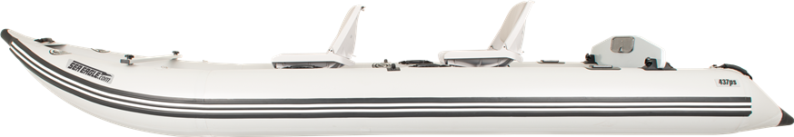 Sea Eagle 437PS PaddleSki Inflatable Catamaran Boat 2-Person Swivel Seat Package (New)