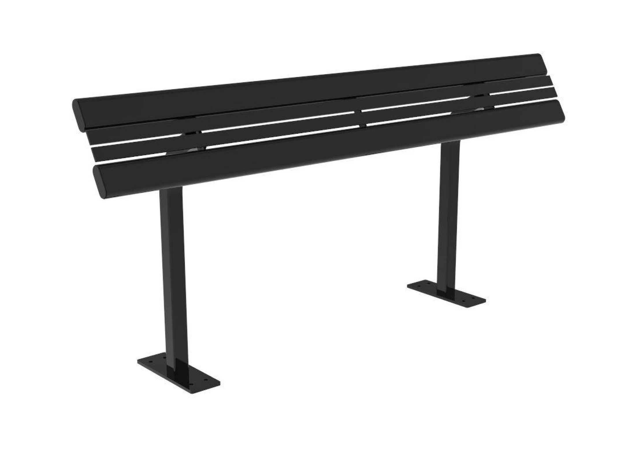 UltraSite 6' Richmond Horizontal Slat Lean Rail
