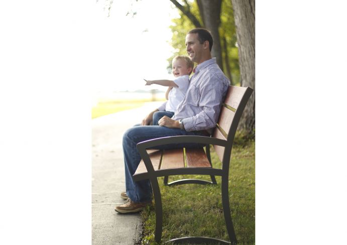 UltraSite 8' Madison Bench with Back Ipe Wood