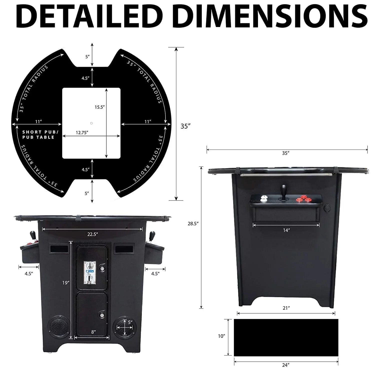 Creative Arcades Short Pub Cocktail Arcade Machine