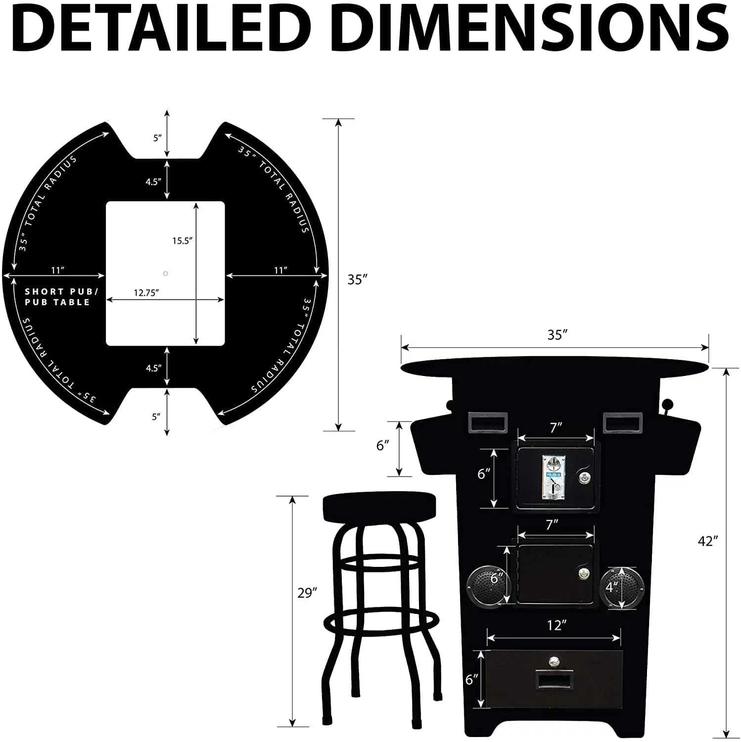 Creative Arcades Tall Pub Cocktail Arcade Machine
