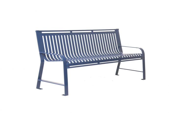 UltraSite 4' Oxford Bench with Back, Vertical Slat