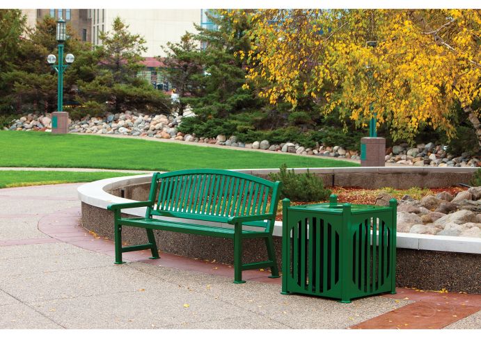 UltraSite 32 Gallon Savannah Receptacle Slat Pattern