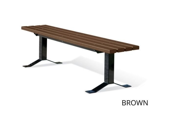 UltraSite 8' Recycled Bench without Back, 4 X 4 Planks