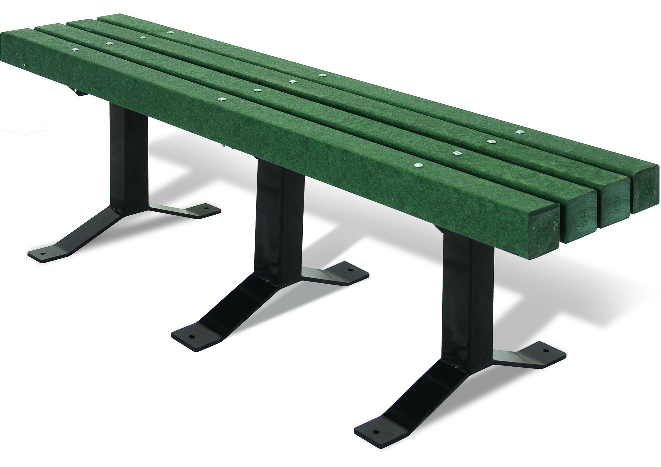 UltraSite 8' Recycled Bench without Back, 4 X 4 Planks