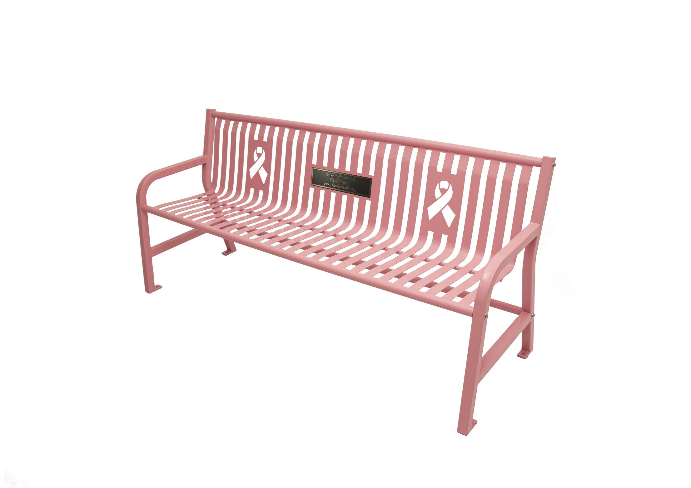 UltraSite 6' Jackson Cancer Awareness Ribbon Bench