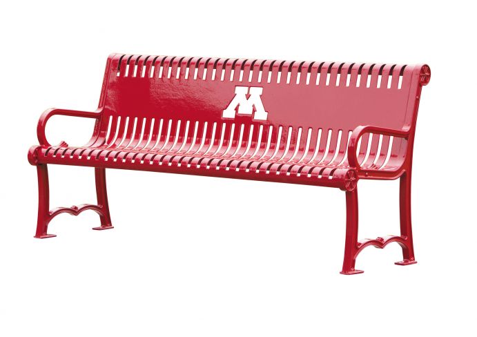 UltraSite 6' Charleston Bench with Back, Perforated