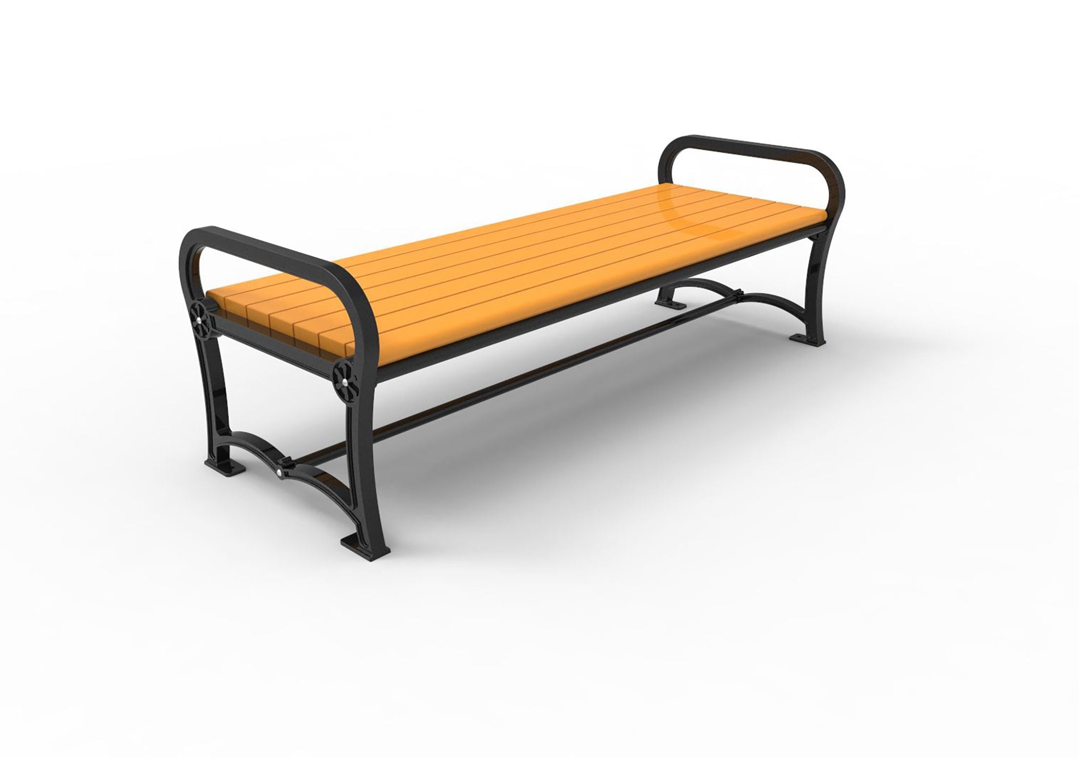 UltraSite 8' Charleston Recycled Bench without Back