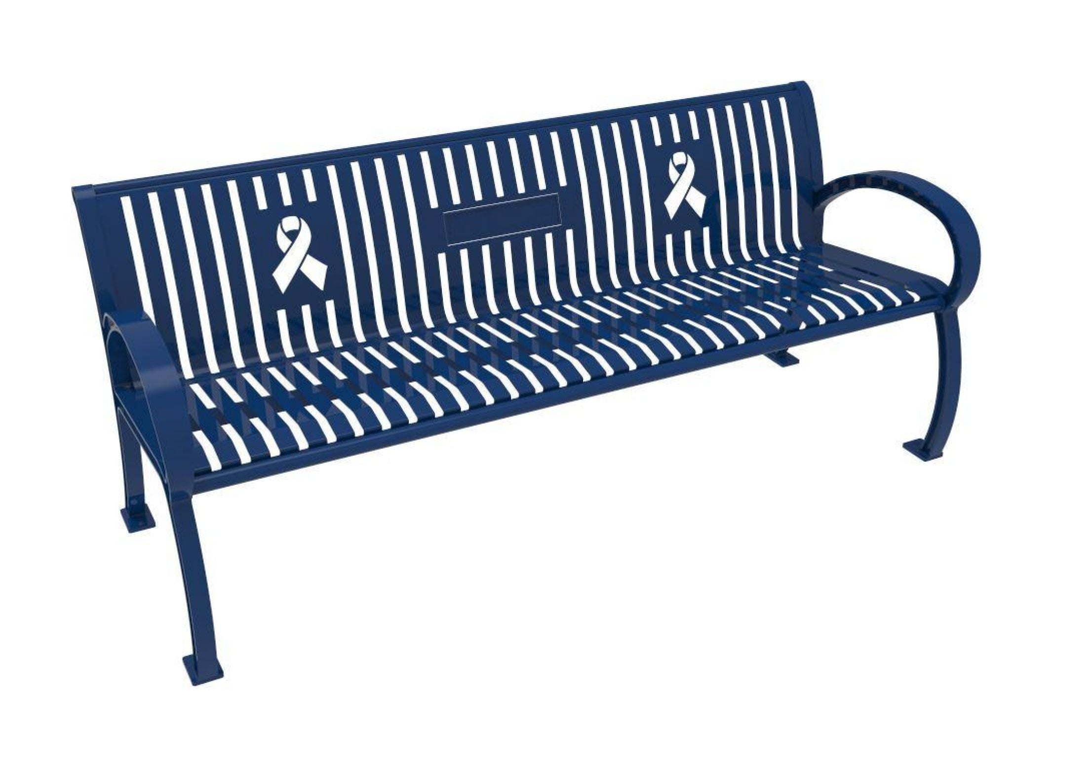 UltraSite 6' Wilmington Cancer Awareness Ribbon Bench
