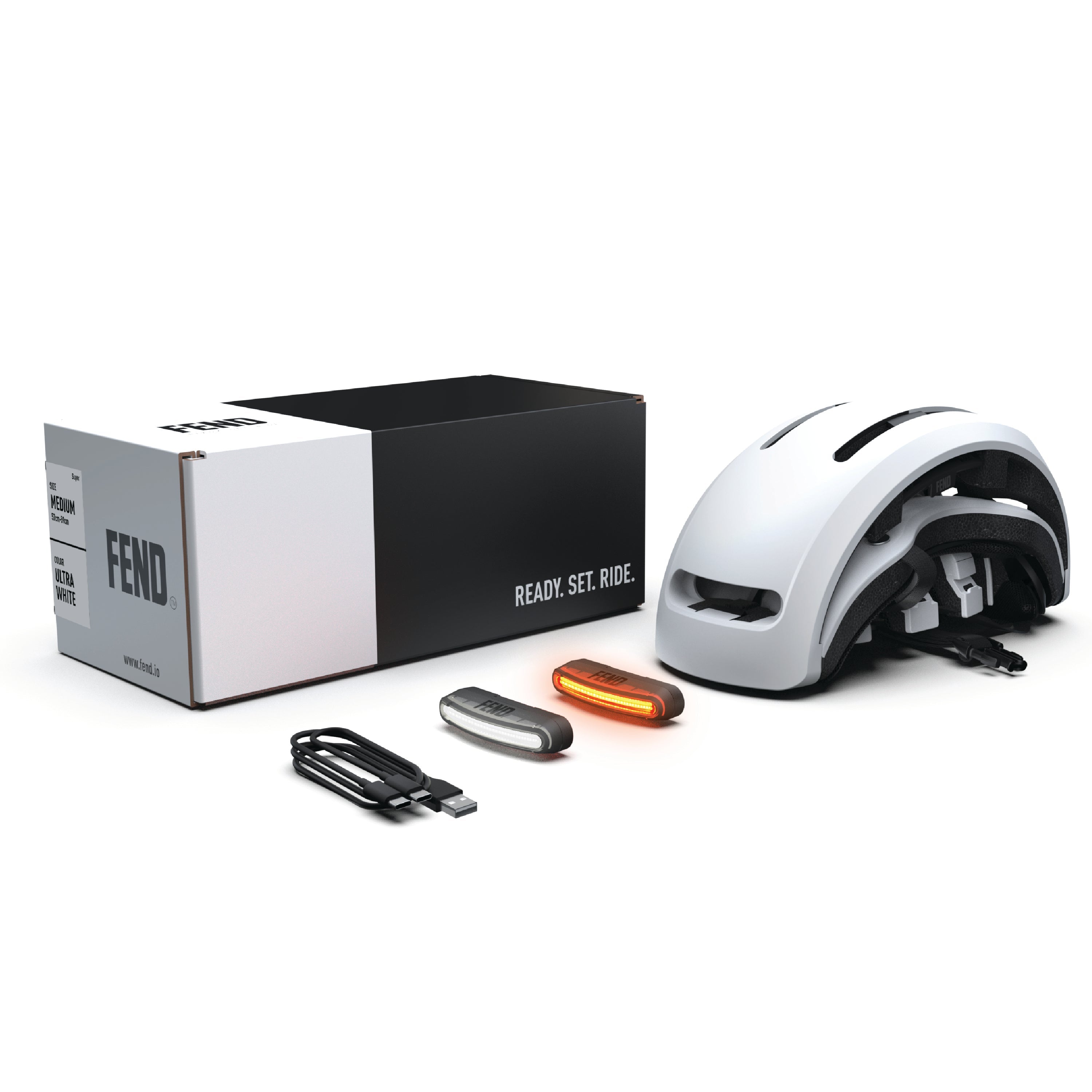 JackRabbit FEND Super Helmet + Lights