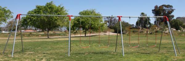 Jensen Swing H108 – Heavy Duty 10′ High 8-Swing 4-Bay Set