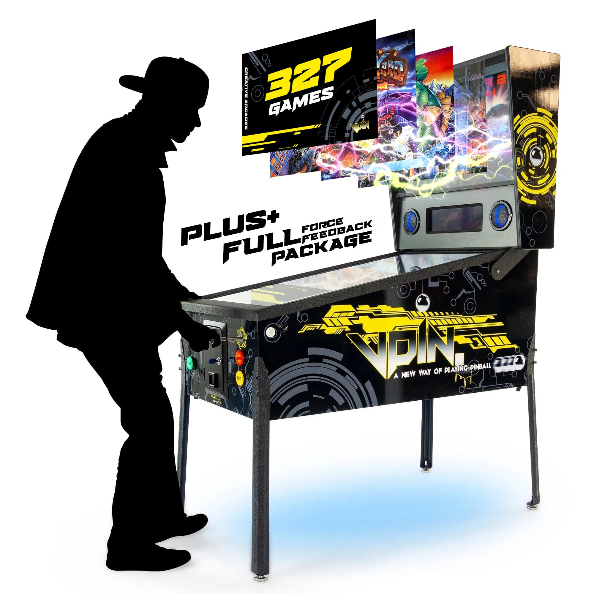 Creative Arcades TR2 Virtual Pinball Machine with Force Feedback (327 Games)