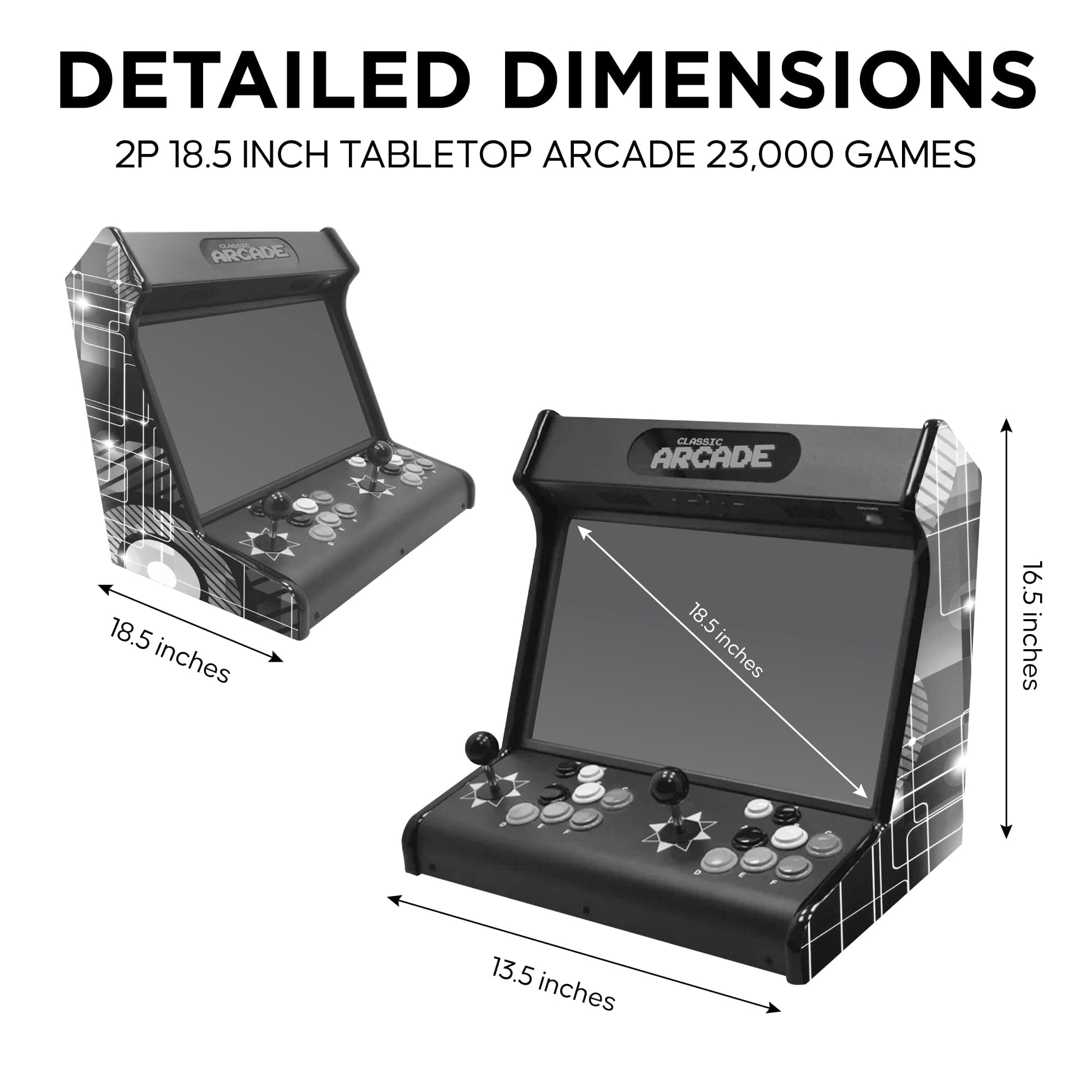 Creative Arcades 2-Player Mini 18.5" LCD Tabletop Arcade Machine with 23,000 Games