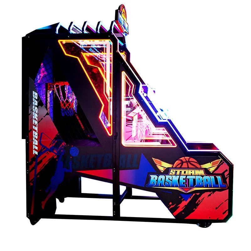 Creative Arcades Storm Basketball™ Digital Screen Shooting Arcade with Multi-Color Neon Lights