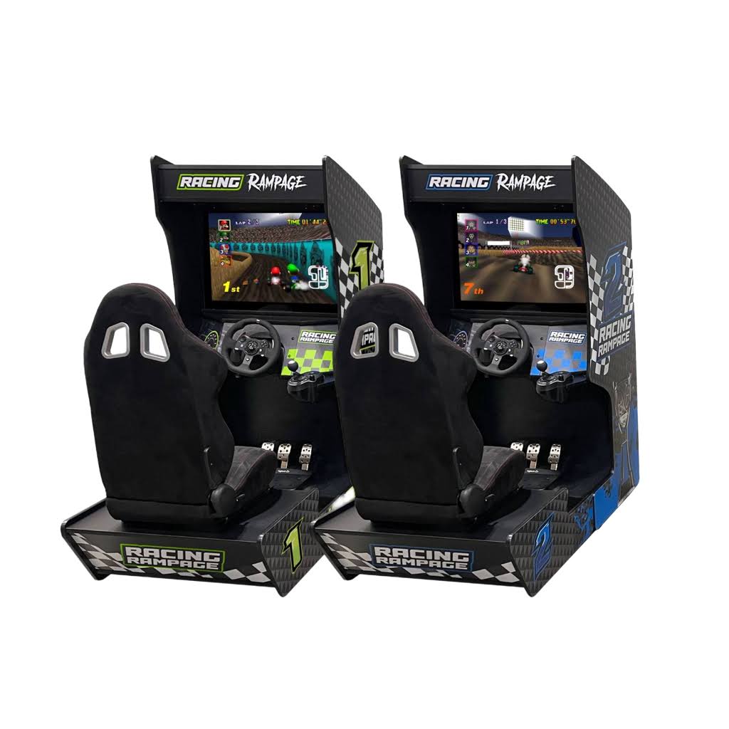 Creative Arcades Racing Rampage Sit-Down Racing Arcade Machine Set