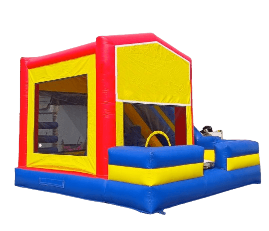 Bounce Horizon Rainbow Bounce House Combo with Slide & Custom Art Panel